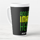 MODERNE BEWERKBARE EENVOUDIGE ZWARTE AFBEELDING TE LATTE MOK (Linkerhoek)