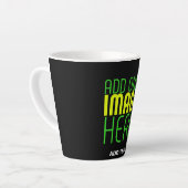 MODERNE BEWERKBARE EENVOUDIGE ZWARTE AFBEELDING TE LATTE MOK (Linkerhoek)