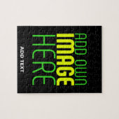 MODERNE BEWERKBARE EENVOUDIGE ZWARTE AFBEELDING TE LEGPUZZEL (Horizontaal)