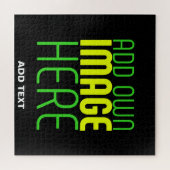 MODERNE BEWERKBARE EENVOUDIGE ZWARTE AFBEELDING TE LEGPUZZEL (Horizontaal)