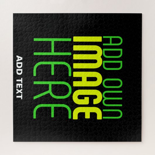 MODERNE BEWERKBARE EENVOUDIGE ZWARTE AFBEELDING TE LEGPUZZEL (Horizontaal)