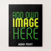 MODERNE BEWERKBARE EENVOUDIGE ZWARTE AFBEELDING TE LEGPUZZEL (Verticaal)