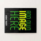 MODERNE BEWERKBARE EENVOUDIGE ZWARTE AFBEELDING TE LEGPUZZEL (Horizontaal)