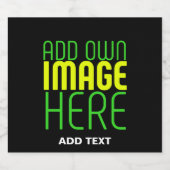 MODERNE BEWERKBARE EENVOUDIGE ZWARTE AFBEELDING TE LIKEURFLES ETIKET (Enkel label)