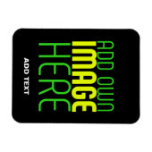 MODERNE BEWERKBARE EENVOUDIGE ZWARTE AFBEELDING TE MAGNEET (Horizontaal)