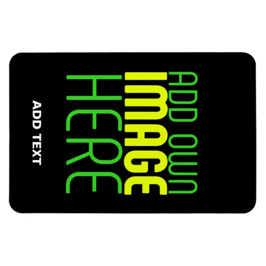 MODERNE BEWERKBARE EENVOUDIGE ZWARTE AFBEELDING TE MAGNEET (Horizontaal)