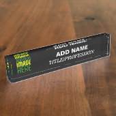 MODERNE BEWERKBARE EENVOUDIGE ZWARTE AFBEELDING TE NAAMBORDJE (Zijkant)