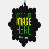 MODERNE BEWERKBARE EENVOUDIGE ZWARTE AFBEELDING TE ORNAMENT KAART (Links)