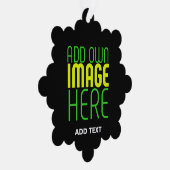 MODERNE BEWERKBARE EENVOUDIGE ZWARTE AFBEELDING TE ORNAMENT KAART (Rechts)