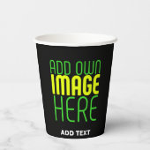 MODERNE BEWERKBARE EENVOUDIGE ZWARTE AFBEELDING TE PAPIEREN BEKERS (Achterkant)