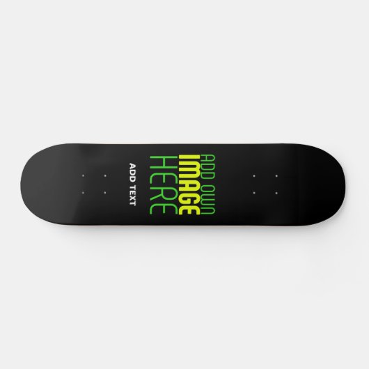 MODERNE BEWERKBARE EENVOUDIGE ZWARTE AFBEELDING TE PERSOONLIJK SKATEBOARD (Horizontaal)