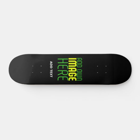 MODERNE BEWERKBARE EENVOUDIGE ZWARTE AFBEELDING TE PERSOONLIJK SKATEBOARD (Horizontaal)