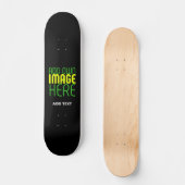 MODERNE BEWERKBARE EENVOUDIGE ZWARTE AFBEELDING TE PERSOONLIJK SKATEBOARD (Voorkant)