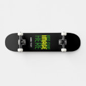 MODERNE BEWERKBARE EENVOUDIGE ZWARTE AFBEELDING TE PERSOONLIJK SKATEBOARD (Horizontaal)