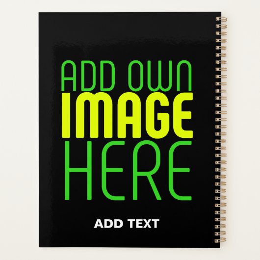 MODERNE BEWERKBARE EENVOUDIGE ZWARTE AFBEELDING TE PLANNER (Achterkant)