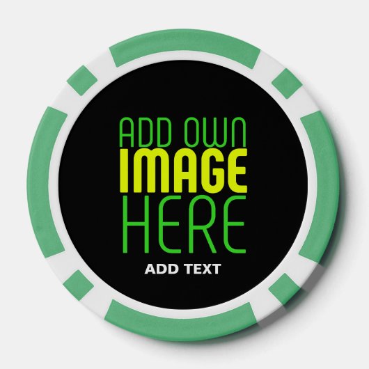 MODERNE BEWERKBARE EENVOUDIGE ZWARTE AFBEELDING TE POKER CHIPS (Achterkant)