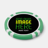 MODERNE BEWERKBARE EENVOUDIGE ZWARTE AFBEELDING TE POKER CHIPS (Enkel)