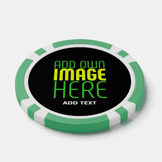 MODERNE BEWERKBARE EENVOUDIGE ZWARTE AFBEELDING TE POKER CHIPS (Enkel)