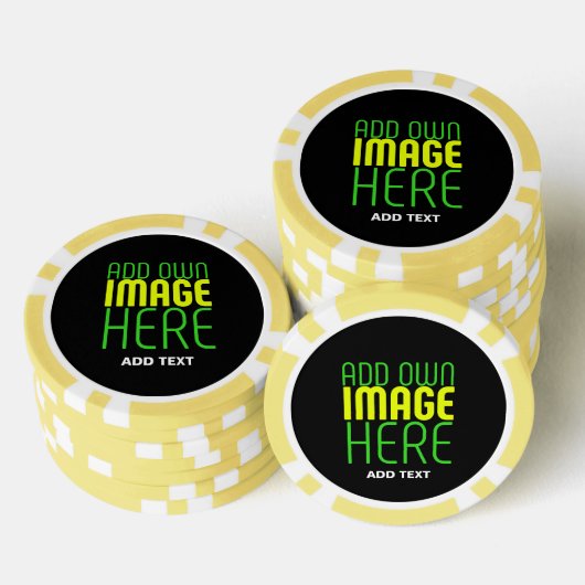 MODERNE BEWERKBARE EENVOUDIGE ZWARTE AFBEELDING TE POKER CHIPS (Opstapeling)