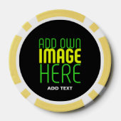 MODERNE BEWERKBARE EENVOUDIGE ZWARTE AFBEELDING TE POKER CHIPS (Achterkant)