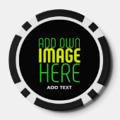 MODERNE BEWERKBARE EENVOUDIGE ZWARTE AFBEELDING TE POKER CHIPS (Achterkant)