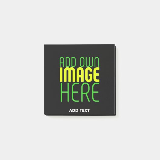 MODERNE BEWERKBARE EENVOUDIGE ZWARTE AFBEELDING TE POST-IT® NOTES (Voorkant)