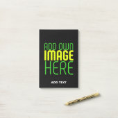 MODERNE BEWERKBARE EENVOUDIGE ZWARTE AFBEELDING TE POST-IT® NOTES (Op bureau)