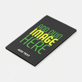 MODERNE BEWERKBARE EENVOUDIGE ZWARTE AFBEELDING TE POST-IT® NOTES (Schuin)