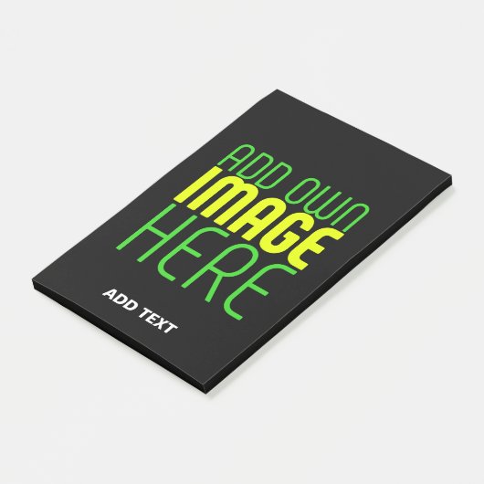 MODERNE BEWERKBARE EENVOUDIGE ZWARTE AFBEELDING TE POST-IT® NOTES (Schuin)