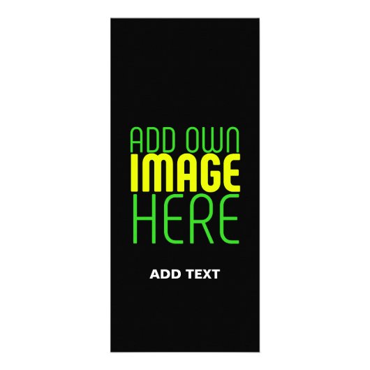 MODERNE BEWERKBARE EENVOUDIGE ZWARTE AFBEELDING TE RECLAMEKAART (Voorkant)