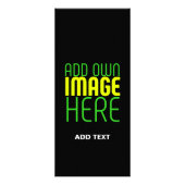 MODERNE BEWERKBARE EENVOUDIGE ZWARTE AFBEELDING TE RECLAMEKAART (Achterkant)