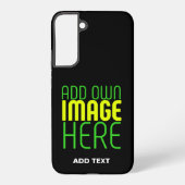 MODERNE BEWERKBARE EENVOUDIGE ZWARTE AFBEELDING TE SAMSUNG GALAXY HOESJE (Achterkant)