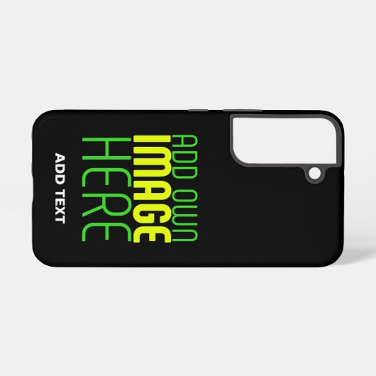 MODERNE BEWERKBARE EENVOUDIGE ZWARTE AFBEELDING TE SAMSUNG GALAXY HOESJE (Achterkant horizontaal)