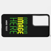 MODERNE BEWERKBARE EENVOUDIGE ZWARTE AFBEELDING TE SAMSUNG GALAXY HOESJE (Achterkant horizontaal)