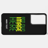 MODERNE BEWERKBARE EENVOUDIGE ZWARTE AFBEELDING TE SAMSUNG GALAXY HOESJE (Linkerkant)