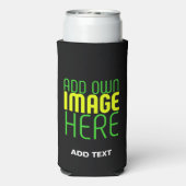 MODERNE BEWERKBARE EENVOUDIGE ZWARTE AFBEELDING TE SELTZER BLIKJESKOELER (Seltzer Achterkant)