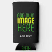 MODERNE BEWERKBARE EENVOUDIGE ZWARTE AFBEELDING TE SELTZER BLIKJESKOELER (Achterkant)