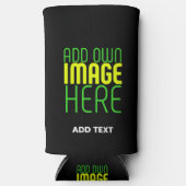 MODERNE BEWERKBARE EENVOUDIGE ZWARTE AFBEELDING TE SELTZER BLIKJESKOELER (Voorkant)