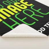 MODERNE BEWERKBARE EENVOUDIGE ZWARTE AFBEELDING TE SHERPA DEKEN (3/4)