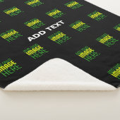 MODERNE BEWERKBARE EENVOUDIGE ZWARTE AFBEELDING TE SHERPA DEKEN (3/4)