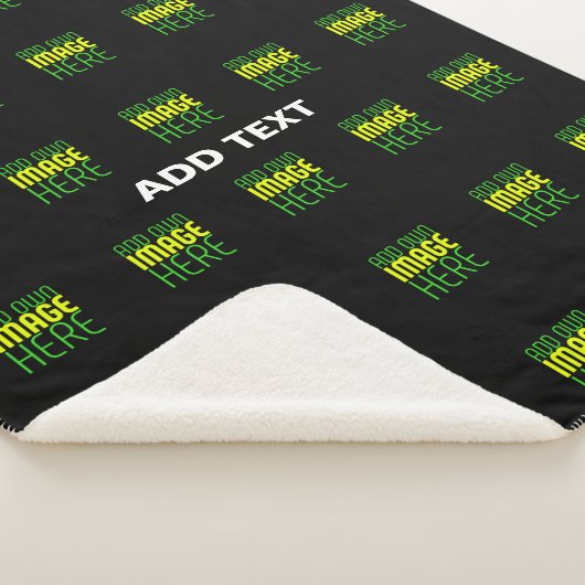 MODERNE BEWERKBARE EENVOUDIGE ZWARTE AFBEELDING TE SHERPA DEKEN (3/4)