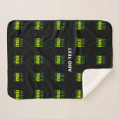 MODERNE BEWERKBARE EENVOUDIGE ZWARTE AFBEELDING TE SHERPA DEKEN (Voorkant (horizontaal))