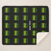 MODERNE BEWERKBARE EENVOUDIGE ZWARTE AFBEELDING TE SHERPA DEKEN (Voorkant (horizontaal))