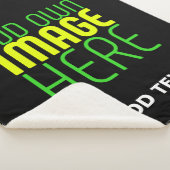 MODERNE BEWERKBARE EENVOUDIGE ZWARTE AFBEELDING TE SHERPA DEKEN (3/4)