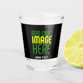 MODERNE BEWERKBARE EENVOUDIGE ZWARTE AFBEELDING TE SHOT GLAS (Voorkant)