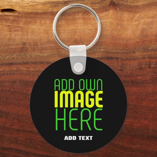 MODERNE BEWERKBARE EENVOUDIGE ZWARTE AFBEELDING TE SLEUTELHANGER (Voorkant)