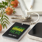 MODERNE BEWERKBARE EENVOUDIGE ZWARTE AFBEELDING TE SLEUTELHANGER (Voorkant Rechts)