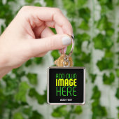 MODERNE BEWERKBARE EENVOUDIGE ZWARTE AFBEELDING TE SLEUTELHANGER (Hand)