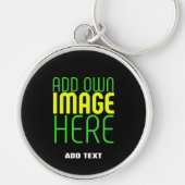 MODERNE BEWERKBARE EENVOUDIGE ZWARTE AFBEELDING TE SLEUTELHANGER (Voorkant)