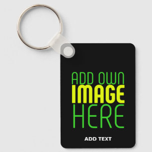 MODERNE BEWERKBARE EENVOUDIGE ZWARTE AFBEELDING TE SLEUTELHANGER